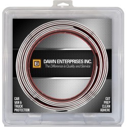 Chrome Body Side Molding with Angled Ends Pack; Two 7' Pieces - 1” Wide, 3/16” Thick / AB10014-PK