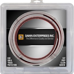 Chrome Body Side Molding with Angled Ends Pack; Two 7' Pieces - 1” Wide, 3/16” Thick / AB10014-PK