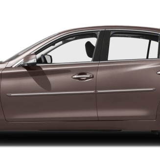 Infiniti Q50 4 Door Painted Body Side Moldings with Chrome Inserts 2014 - 2024
