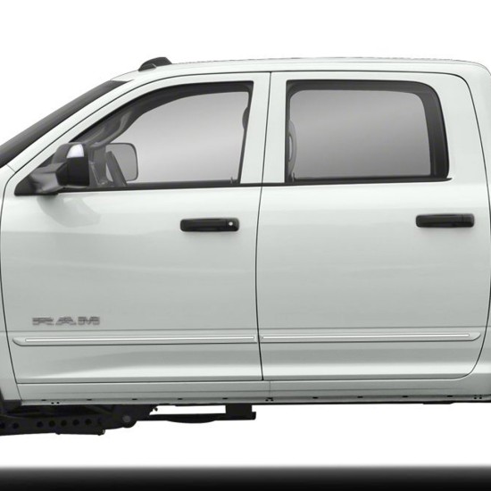 Dodge Ram 3500 Crew Cab ChromeLine Painted Body Side Molding 2019 - 2023 / CF-RAM19-2500-CC Dodge Ram 3500 Crew Cab ChromeLine Painted Body Side Molding 2019 - 2023 / CF-RAM19-2500-CC