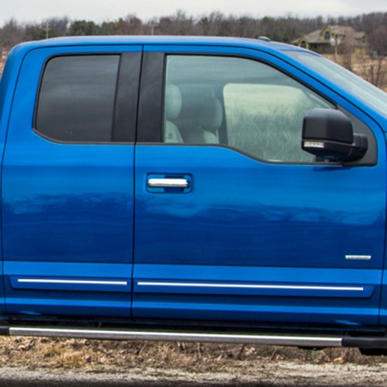 Ford F-150 SuperCab ChromeLine Painted Body Side Molding 2015 - 2023 / CF2-F15015-SC Ford F-150 SuperCab ChromeLine Painted Body Side Molding 2015 - 2023 / CF2-F15015-SC
