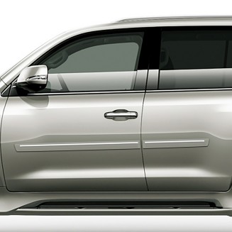 Lexus LX Painted Body Side Moldings with Chrome Inserts 2015 - 2021