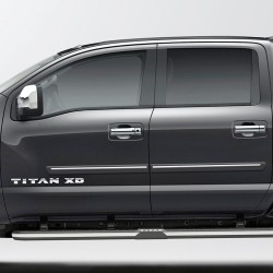 Nissan Titan Crew Cab ChromeLine Painted Body Side Molding 2016 - 2024 / CF2-TITAN16-CC