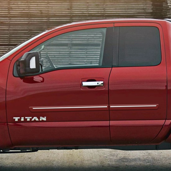 Nissan Titan King Cab ChromeLine Painted Body Side Molding 2016 - 2023 / CF2-TITAN16-KC Nissan Titan King Cab ChromeLine Painted Body Side Molding 2016 - 2023 / CF2-TITAN16-KC