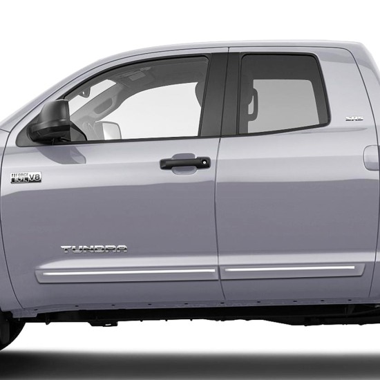Toyota Tundra Double Cab ChromeLine Painted Body Side Molding 2007 - 2021 / CF2-TUN-DC-XX-L Toyota Tundra Double Cab ChromeLine Painted Body Side Molding 2007 - 2021 / CF2-TUN-DC-XX-L