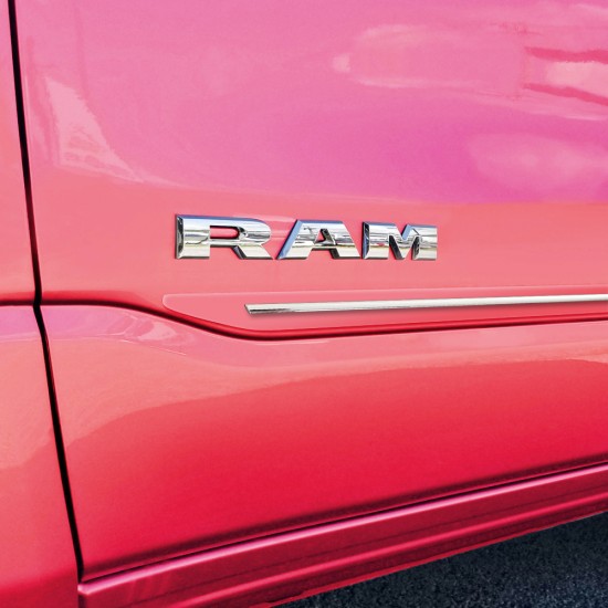 Dodge Ram 1500 Quad Cab ChromeLine Painted Body Side Molding 2019 - 2023 / CFS-RAM19-QC Dodge Ram 1500 Quad Cab ChromeLine Painted Body Side Molding 2019 - 2023 / CFS-RAM19-QC