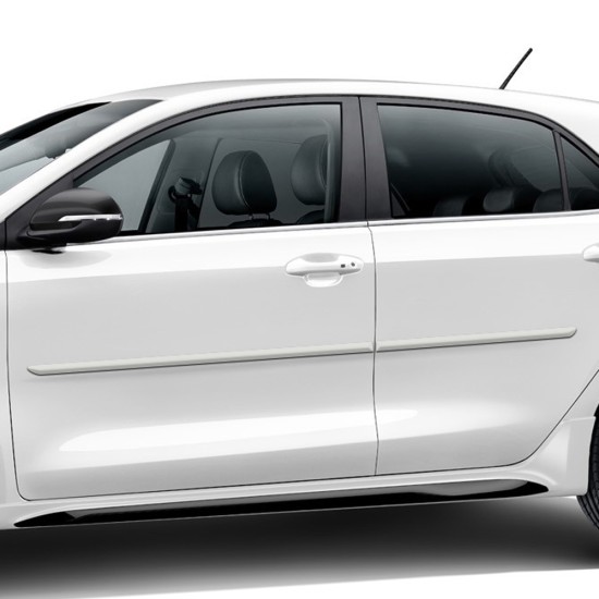 Kia Rio 4 Door / 5 Door Painted Body Side Molding 2018 - 2021 / FE-RIO18 Kia Rio 4 Door / 5 Door Painted Body Side Molding 2018 - 2021 / FE-RIO18