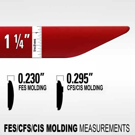  Ford F-250 SuperCrew Painted Body Side Molding 2023 - 2025 / FES-F250/350-23-CC