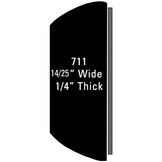 Body Side Molding with Angled Ends; 65' Roll - 14/25” Wide, 1/4” Thick / 7116502-R