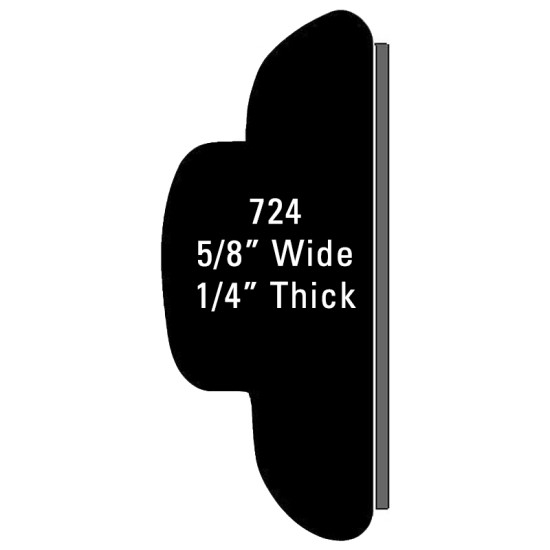 Narrow Body Side Molding with Finished Ends; Two 13' Rolls - 13/25” Wide, 1/4” Thick / 72426-K