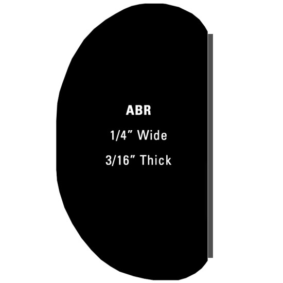 All Brite Half Round Trim; 20' Roll - 1/4” Wide, 3/16” Thick / ABR20