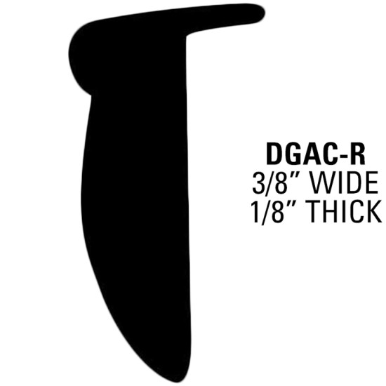 Door Edge Guard; 50' Roll - 3/8” Wide, 1/8” Thick / DGA50C-R