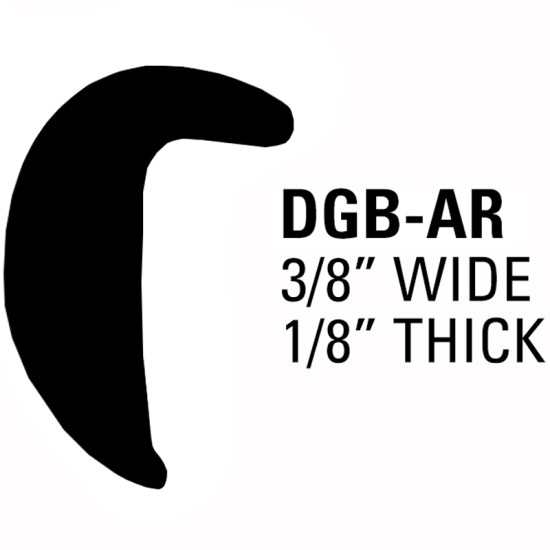 SlimLine Door Edge Guard; 50' Roll - 3/8” Wide, 1/8” Thick / DG50B-AR