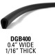 U Shape Door Edge Guard; 50' Roll - 0.400” Wide, 1/16” Thick / DG50B400-R