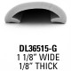 Track Cover Molding; 65' Roll - 1 1/8” Wide, 1/8” Thick / DL365-G