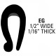 Heavy Duty Edge Trim; 60' Roll - 1/2” Wide, 1/16” Thick / EG6002-R