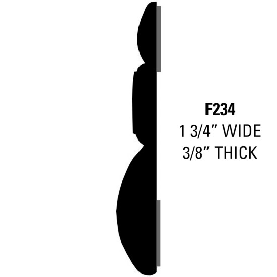 1999 Ford Truck Factory Match Molding; 15' Roll - 1 3/4” Wide, 3/8” Thick / F23415-R