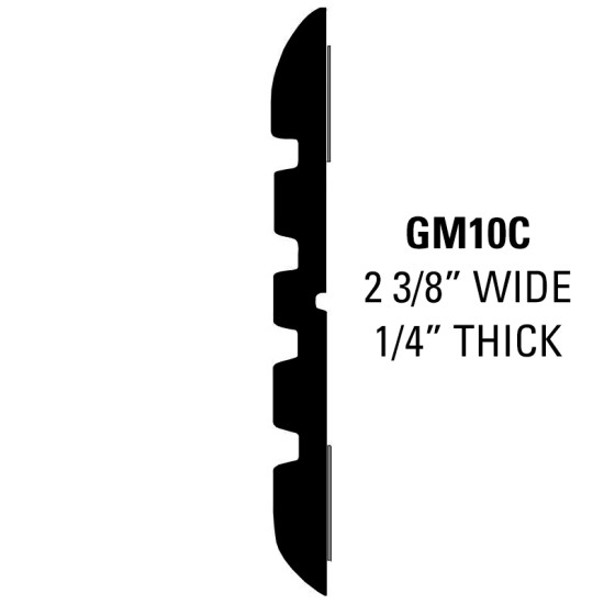 GMC Factory Match Molding; 65' Roll - 2 3/8” Wide, 1/4” Thick / GM10C65-R