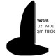 Wheel Well Molding with Lip; 100' Roll - 1/2” Wide, 3/8” Thick / W702B100 Wheel Well Molding with Lip; 100' Roll - 1/2” Wide, 3/8” Thick / W702B100