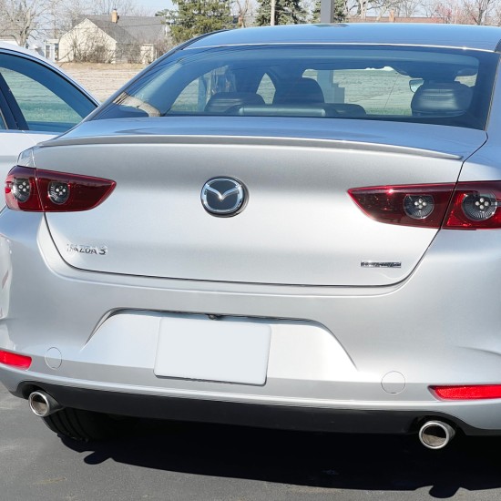  Mazda 3 Sedan Custom Style Flush Mount Rear Deck Spoiler 2019 - 2024 / MAZDA3-19-FM