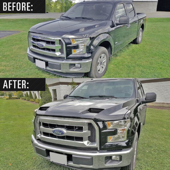  Ford F-150 Painted Functional Ram Air Hood 2015 - 2020 / RAHF15015