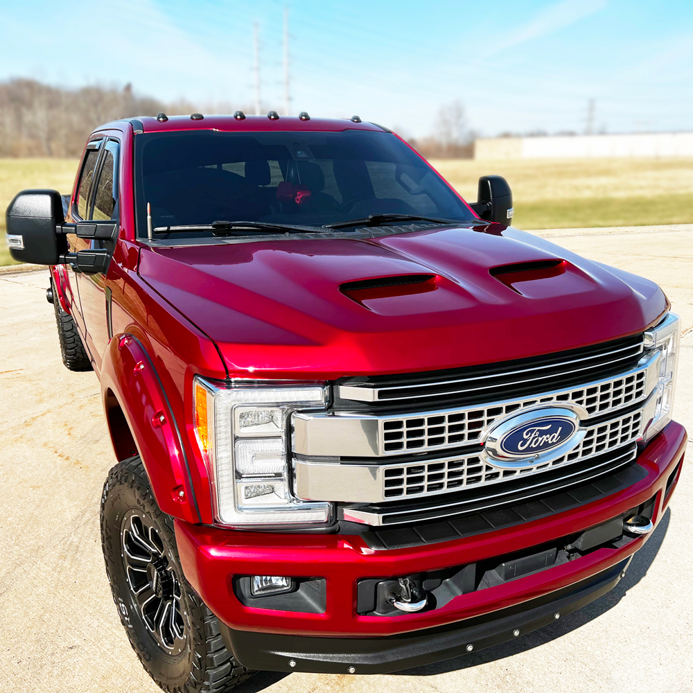 Hoods Ford F250 Painted Functional Ram Air Hood 2017