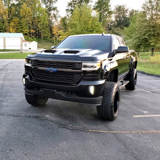  Chevrolet Silverado 1500 Painted Functional Ram Air Hood 2016 - 2018 / RAHSIL16