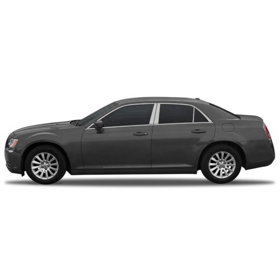 Chrysler 300 Stainless Steel Engraved Pillar Post Covers 2013 - 2020 / PP-30011 Chrysler 300 Stainless Steel Engraved Pillar Post Covers 2013 - 2020 / PP-30011