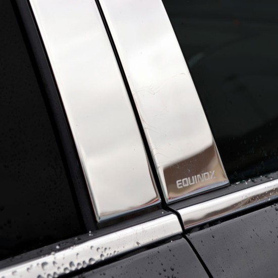 Chevrolet Equinox Stainless Steel Engraved Pillar Post Covers 2010 - 2017 / PP-EQUINOX10 Chevrolet Equinox Stainless Steel Engraved Pillar Post Covers 2010 - 2017 / PP-EQUINOX10