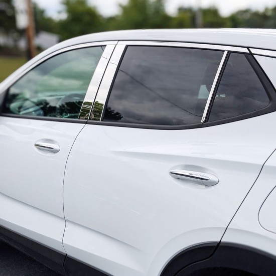 Buick Encore GX Stainless Steel Engraved Pillar Post Covers 2020 - 2021 / PP-GX Buick Encore GX Stainless Steel Engraved Pillar Post Covers 2020 - 2021 / PP-GX