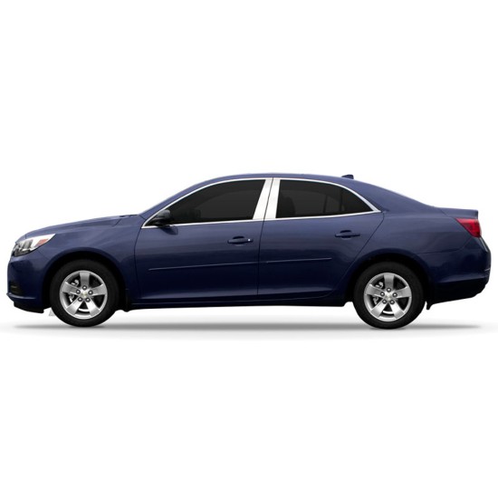 Chevrolet Malibu Stainless Steel Engraved Pillar Post Covers 2013 - 2015 / PP-MALIBU13 Chevrolet Malibu Stainless Steel Engraved Pillar Post Covers 2013 - 2015 / PP-MALIBU13