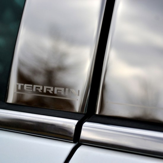 GMC Terrain Stainless Steel Engraved Pillar Post Covers 2010 - 2017 / PP-TERRAIN10 GMC Terrain Stainless Steel Engraved Pillar Post Covers 2010 - 2017 / PP-TERRAIN10