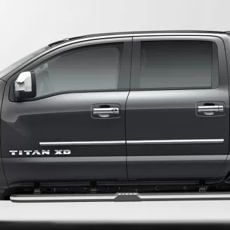 Nissan Titan Crew Cab Chrome Body Side Moldings 2016 - 2024