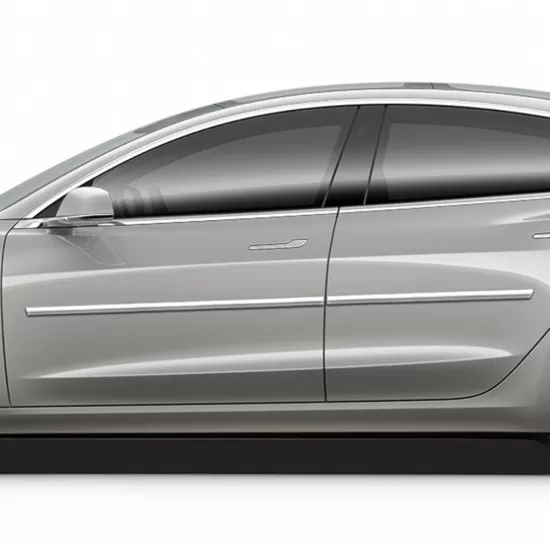 Tesla Model 3 Chrome Body Side Moldings 2017 - 2025