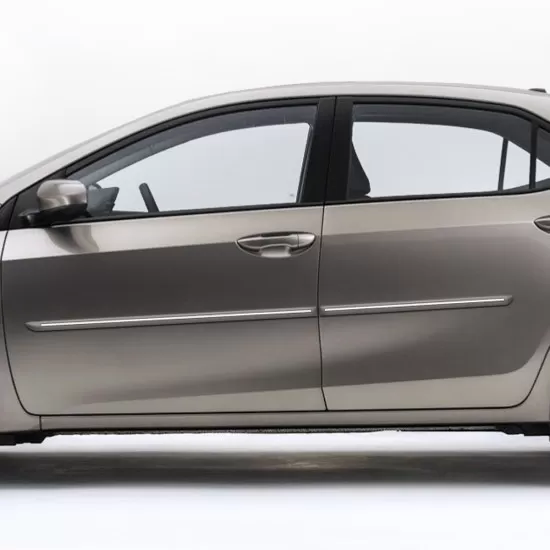 Toyota Corolla Sedan Painted Body Side Moldings with Chrome Inserts 2014 - 2019