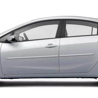 Kia Forte Painted Body Side Moldings with Chrome Inserts 2014 - 2024