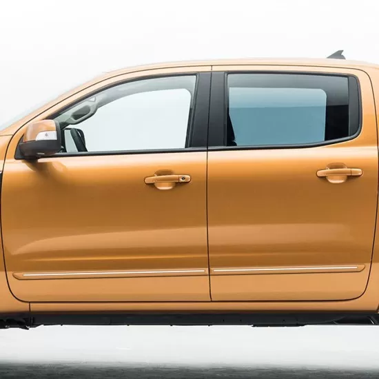 Ford Ranger SuperCrew Painted Body Side Moldings with Chrome Inserts 2019 - 2023