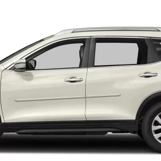 Nissan Rogue Painted Body Side Moldings with Chrome Inserts 2014 - 2020