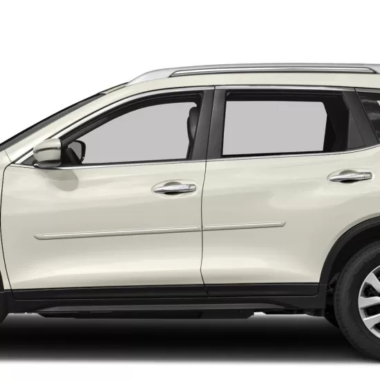 Nissan Rogue Painted Body Side Moldings with Chrome Inserts 2014 - 2020