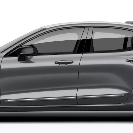 Volvo S60 Painted Body Side Moldings with Chrome Inserts 2019 - 2023