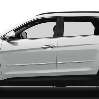 Hyundai Santa Fe Painted Body Side Moldings with Chrome Inserts 2013 - 2018