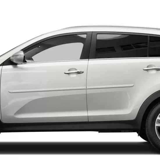 Kia Sportage Painted Body Side Moldings with Chrome Inserts 2011 - 2016