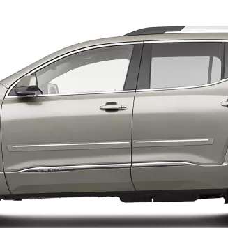 GMC Acadia Painted Body Side Moldings with Chrome Inserts 2017 - 2023