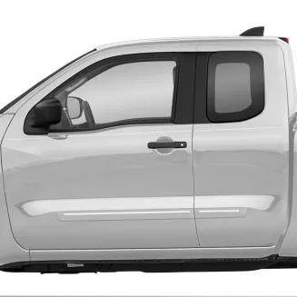 Nissan Frontier King Cab Painted Body Side Moldings with Chrome Inserts 2022 - 2026