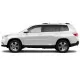Toyota Highlander Painted Body Side Moldings with Chrome Inserts 2008 - 2013