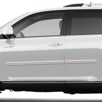 Toyota Highlander Painted Body Side Moldings with Chrome Inserts 2008 - 2013