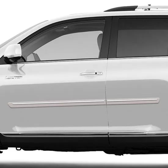 Toyota Highlander Painted Body Side Moldings with Chrome Inserts 2008 - 2013