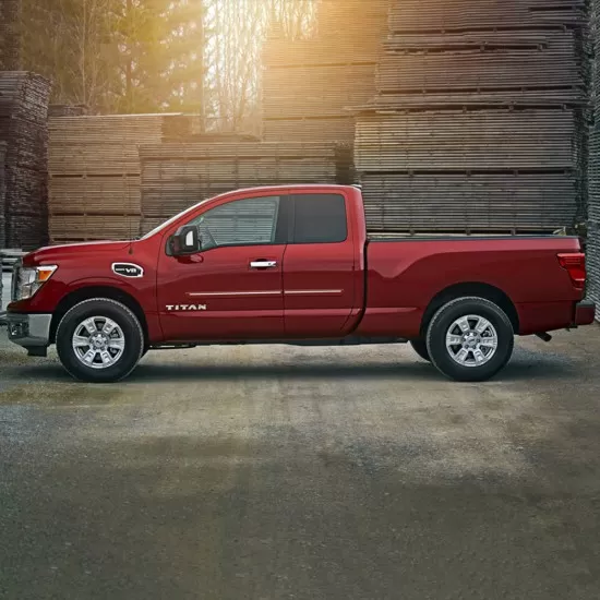 Nissan Titan King Cab Painted Body Side Moldings with Chrome Inserts 2016 - 2024