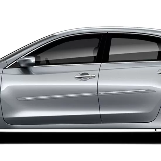 Nissan Altima 4 Door Painted Body Side Moldings with Chrome Inserts 2013 - 2018