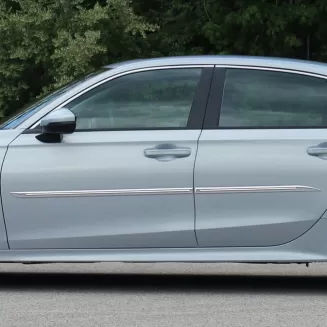 Honda Civic 4 Door Painted Body Side Moldings with Chrome Inserts 2022 - 2025